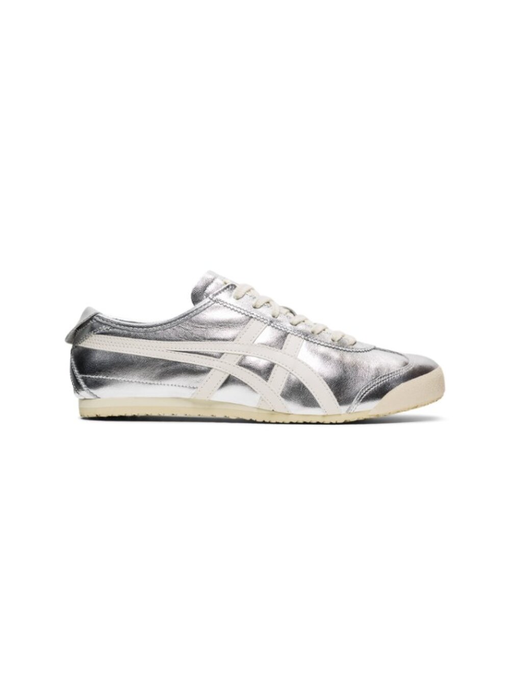NWT Onitsuka Tiger Mexico 66 Unisex Shoes, Silver (Size 9 Women, 7.5 Men)